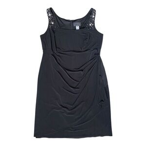 ▪️Alex Evenings Dress with Embellished Traps and a Ruched Side▪️